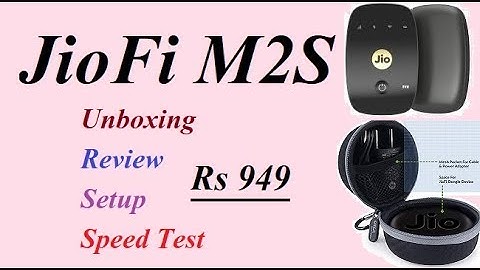 JioFi M2S Wireless Data Card  (Black) | Unboxing | Settings | Speed Test