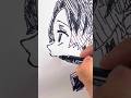 胡蝶しのぶの横顔を描いてみた! #鬼滅の刃 #shorts