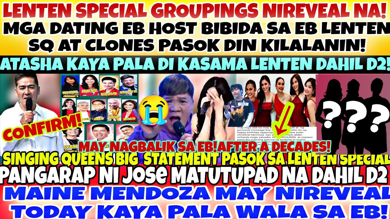 SHOCK😱LENTEN NG EB BIBIDA ANG MGA DATING EB HOST AT SQ AT CLONES SILA PALA ALAMIN❗ANG MAGKAKAGRUPO❗