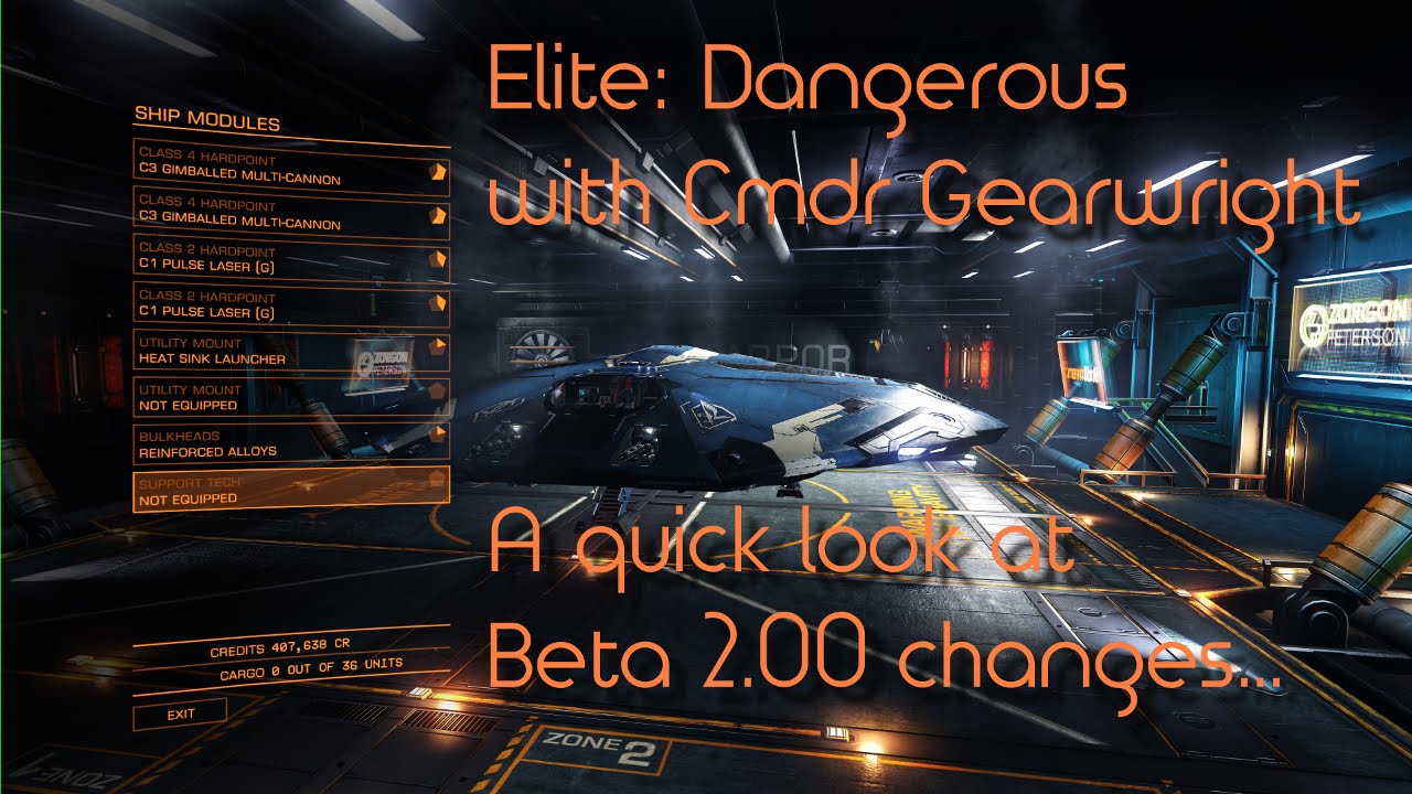 A quick look at Elite Dangerous Beta 2 00 a few hours after release ...