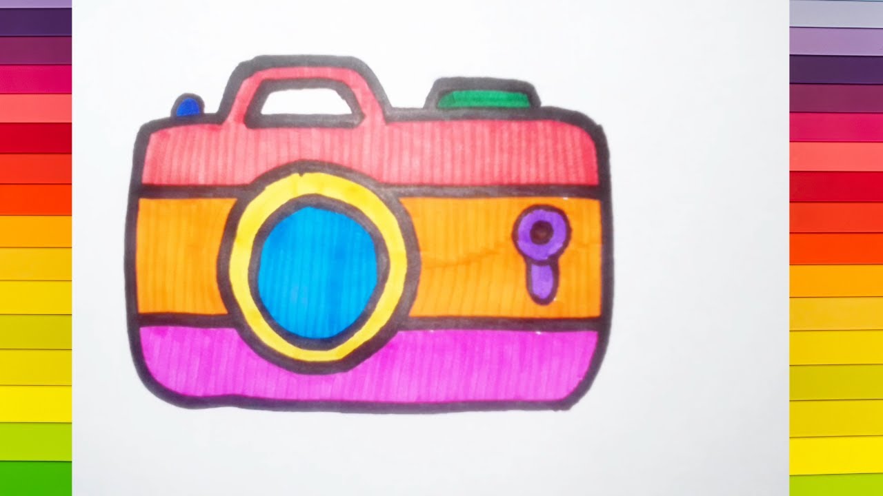 Como dibujar una cámara de fotos/How to draw a camera photos/ - YouTube
