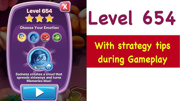Inside Out Thought Bubbles - Level 654 - Tips and Strategy Gameplay Walkthrough Youtube No Boosters