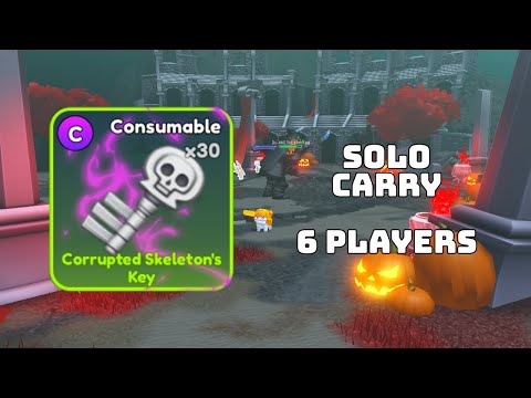 Corrupted Skeleton's Key (141M HP) — Solo Carry (6 Players) | Elemental Dungeons v13.0.0