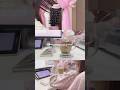 morning routine ♡ #shortvlog #minivlog #lifestyle #desksetup #pinkaesthetic #kawaiicore #coffeelover