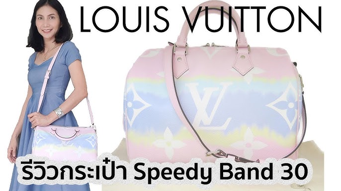 Louis Vuitton Speedy Escale Collection 30 Bandouliere In Pastel Tye Dye  870aus Pink Coated Canvas Satchel, Louis Vuitton