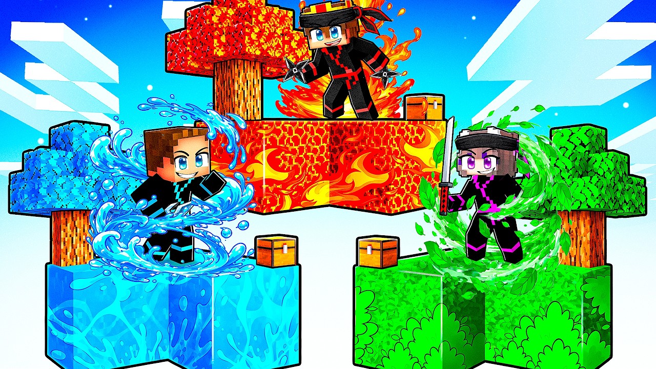 Gestrandet auf den ELEMENTAR NINJA-Inseln! (Minecraft)