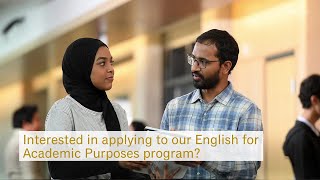 How to apply for our English for Academic Purposes Program