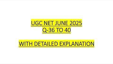 UGC NET Q.36-40 June2025 Library science with Detailed Explanation