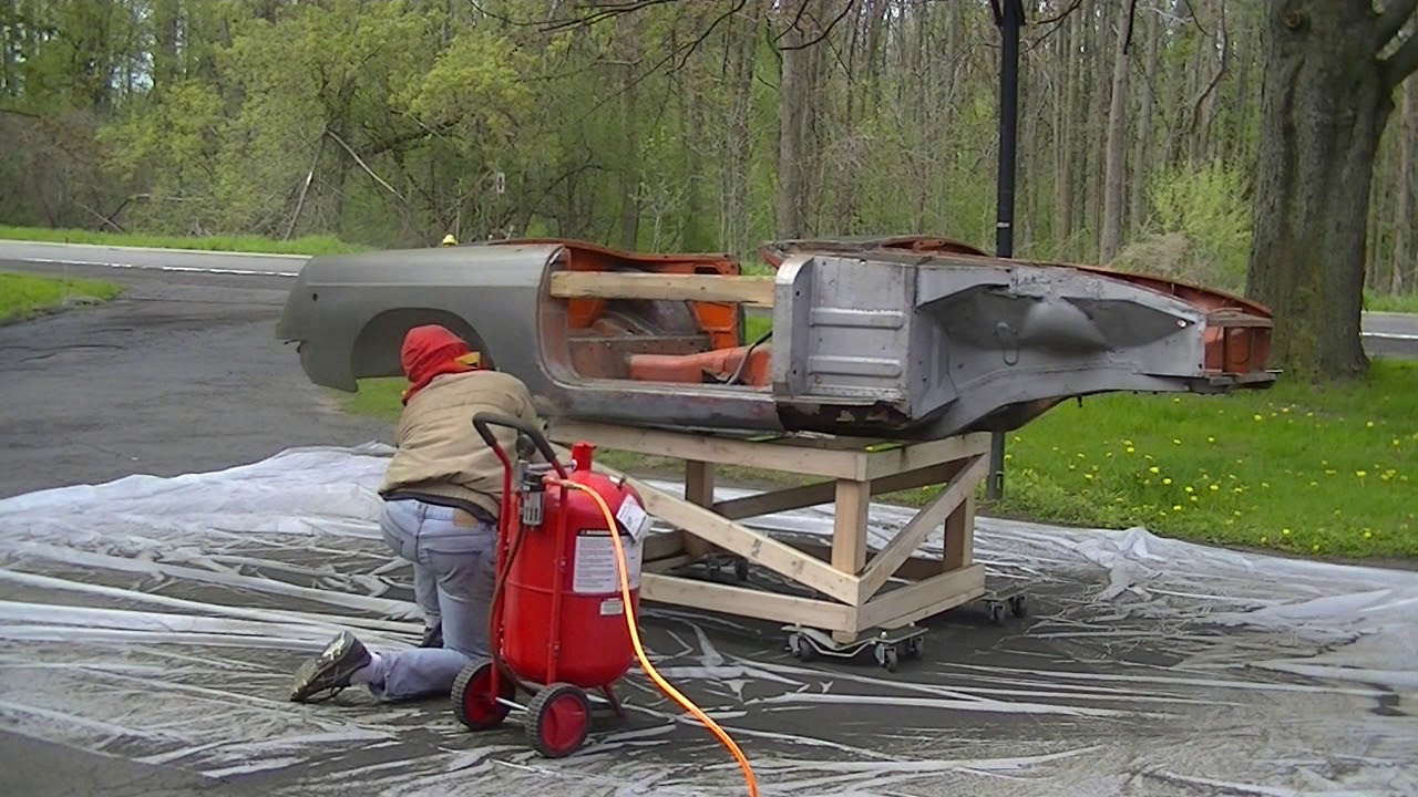 Sandblasting on the MGB Car YouTube