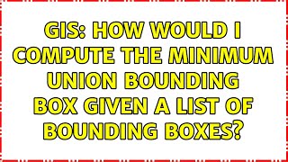 GIS: How would I compute the minimum union bounding box given a list of bounding boxes? Wealth