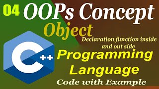 Object object oriented programming (OOPs) concept code with example c++ programming part 04 g2ganesh