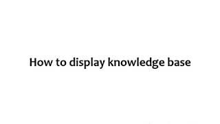 How to display knowledge base records using 'Page VC Builder'