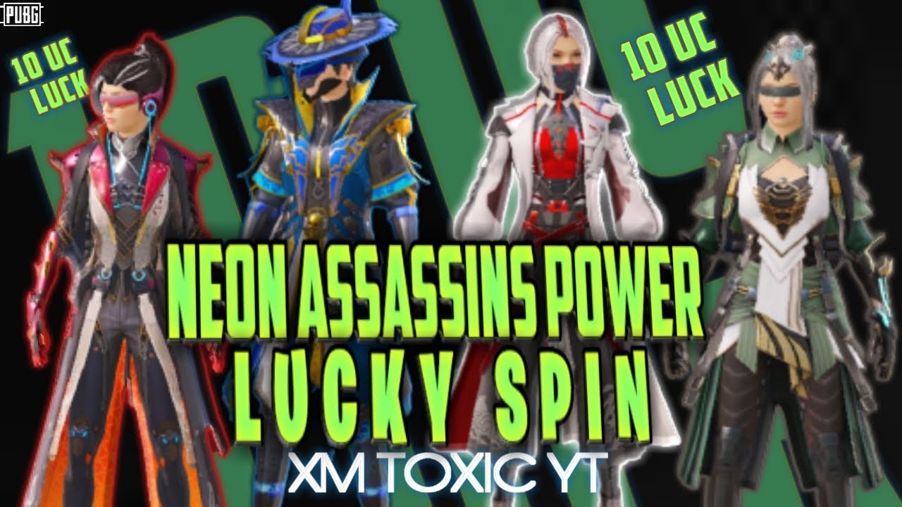 New 8 mythics neon assassins power lucky spin | PUBG MOBILE ❤