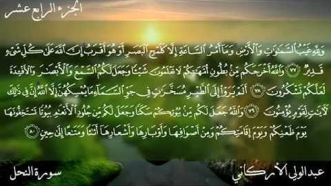 سورة النحل بصوت الشيخ عبدالولي الأركاني