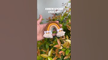 Macrame Rainbow keychain 🌈🤩 #macrame #diy #handmade