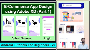 E-commerce App Design in Adobe XD || Login/Signup Splash Screen Page UI Android Studio by Deepak #27