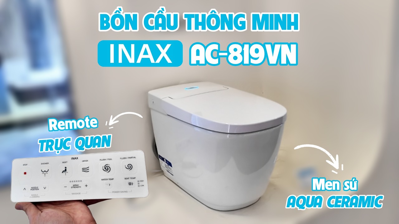 Bồn cầu điện tử Saras Auto Open INAX AC-819VN (AC819VN)