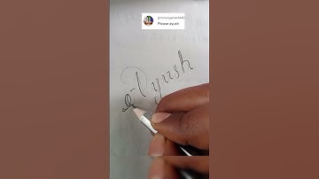 how to draw name Ayush #shorts #youtubeshorts #ytshorts #calligraphy #woodart #fyp #anil3d