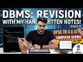 DBMS Rapid Revision for BPSC TRE 4 | Handwritten Notes | CS Preparation | STET | DATABASE MANAGEMENT