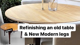 Furniture flip, using stripper - LIGHT WOOD TREND for 2022• table makeover boho dining room
