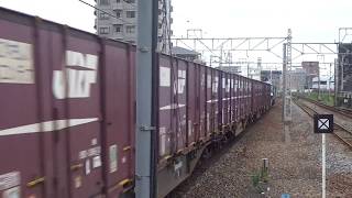 EF210-310牽引貨物列車　大久保駅通過