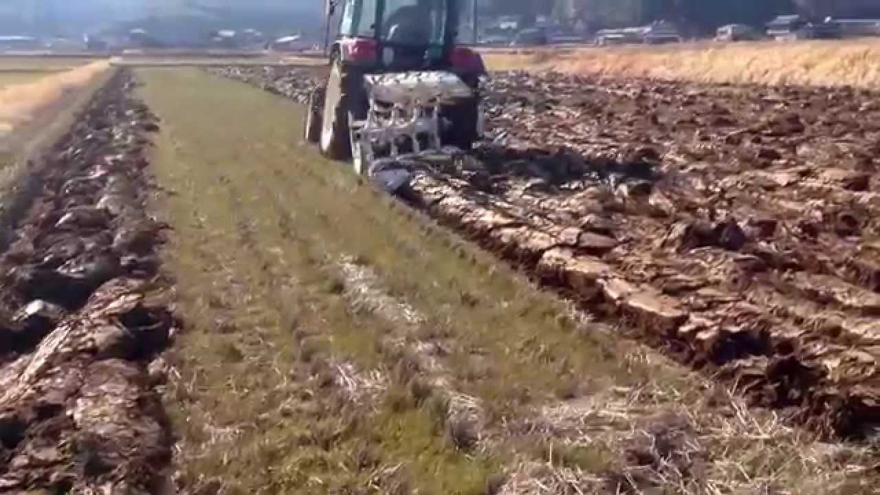 YANMAR EG53 水田プラウRQY124 - YouTube