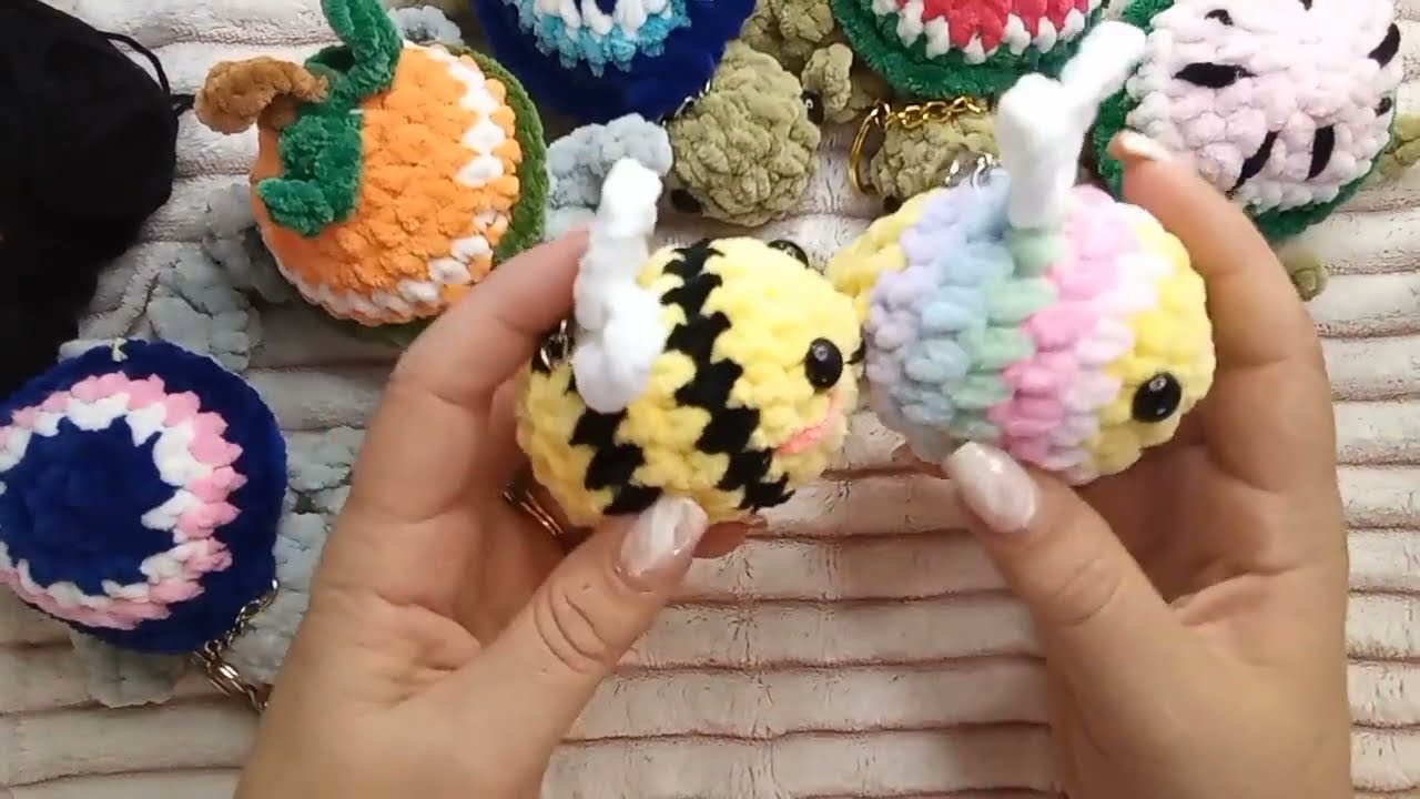 Πώς να πλέξουμε μπρελοκ μελισούλα με βελονάκι 🐝❤️.