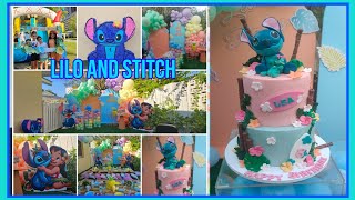 Stitch and Lilo birthday party decorations ideas/ Lilos birthday party setup balloons @stitch @lilo