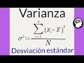 Medidas de variabilidad, Varianza, Desviación estandar,  para datos agrupados y no agrupados