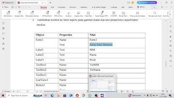 MEMBUAT ARRAY SATU DIMENSI MENGGUNAKAN MICROSOFT VISUAL 2012