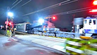 特大貨物　9497レ　EF65 2086 + シキ611 B1 + ヨ8629　並走撮影　ジョイント音　2022