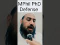 MPhil PhD Defense Secrets