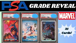 1994-1995 Marvel Cards PSA Grade Reveal! Wolverine, Spider-Man, Magneto, Etc. Nostalgic Cards.