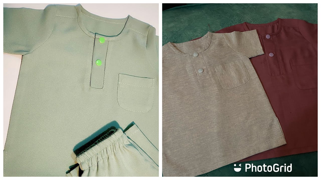 Cara menjahit kurta kanak2/baby part3
