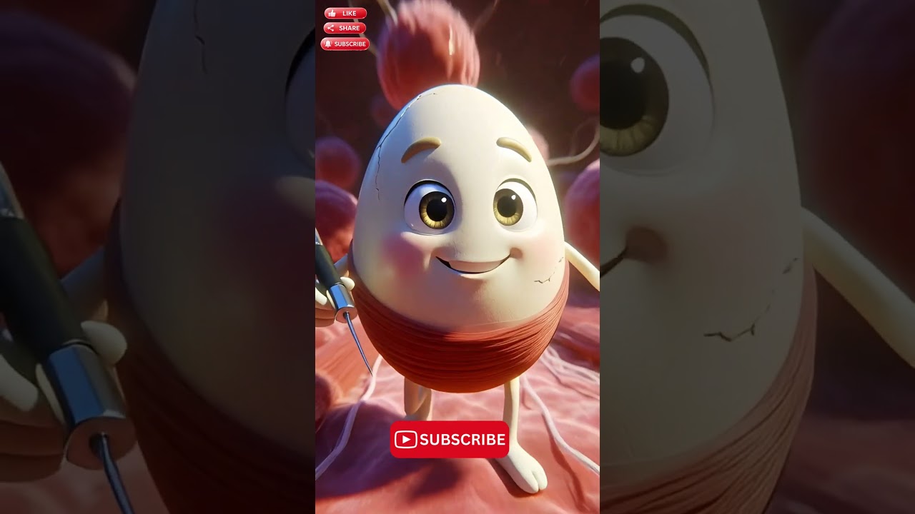 Ghee Dahi Shahad Anda Kela Inside Body | Healthy Food Animation | Fit Food Hindi #3danimation