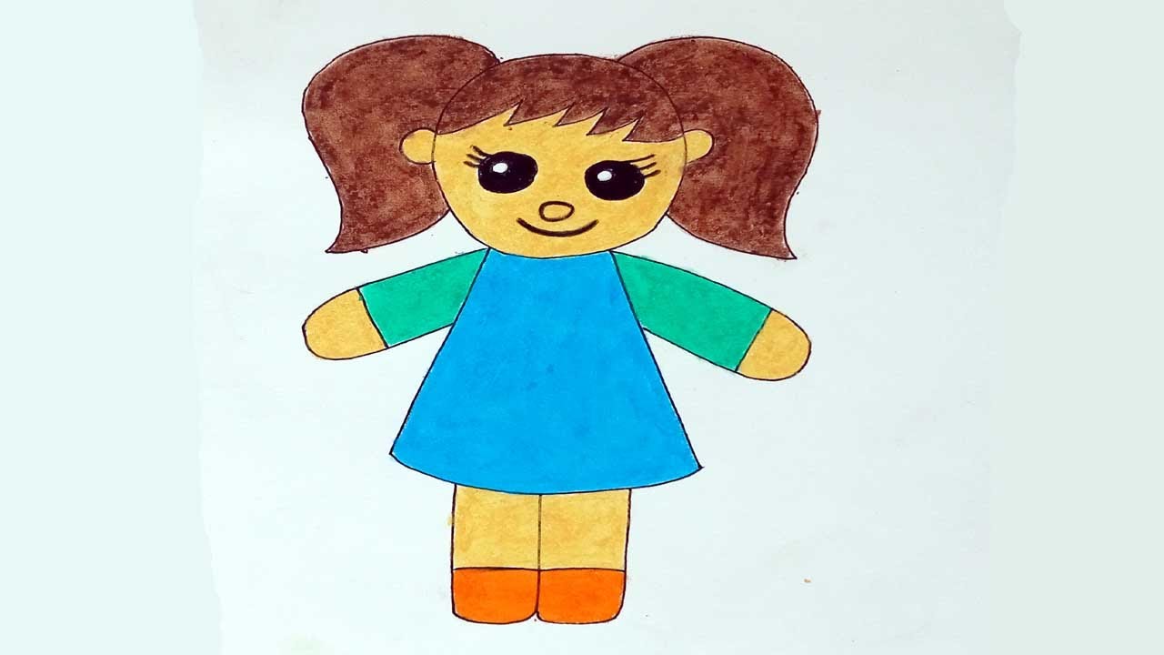 How to draw a cute girl drawing YouTube