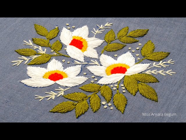 Hand Stitched Flower Design,Embroidery Made With Love,Delicate Hoop Art Embroidery,Embroidery-137