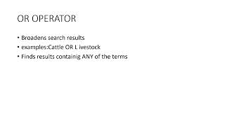 BOOLEAN OPERATORS