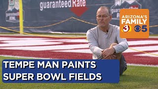 Longtime ASU groundskeeper continues tradition of painting Super Bowl field
