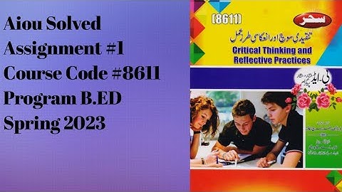 Aiou course Code# 8611 Assignment No 1 Solved #Spring 2023