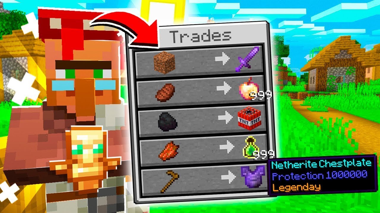 Minecraft, But Villagers Trade OP ITEMS..........