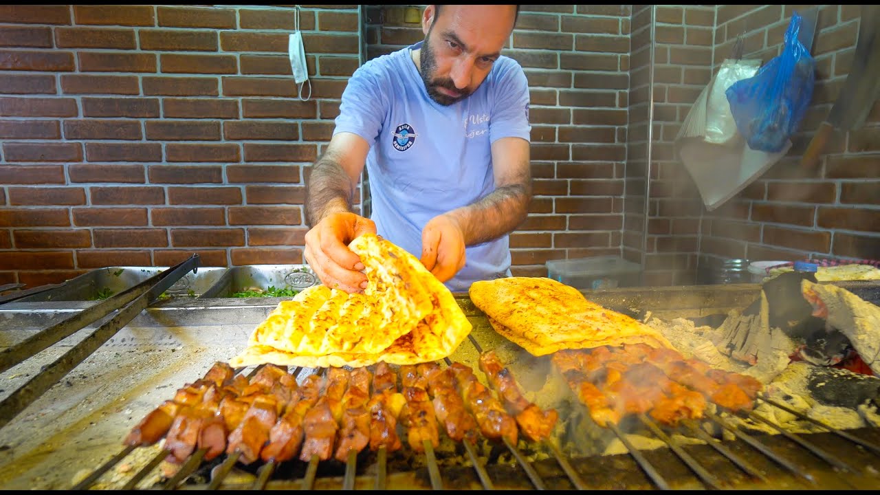 TURKISH STREET FOOD - Adana Kebab + Crazy Şırdan! AMAZING Street Food in Adana, Turkey!! | Luke Martin