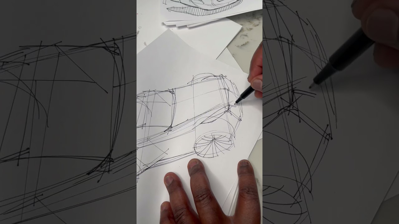 How to draw car with structure 