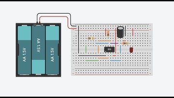 NE555 BLINKING LED USING TINKERCAD BREADBOARD - SCHOGINITOYS