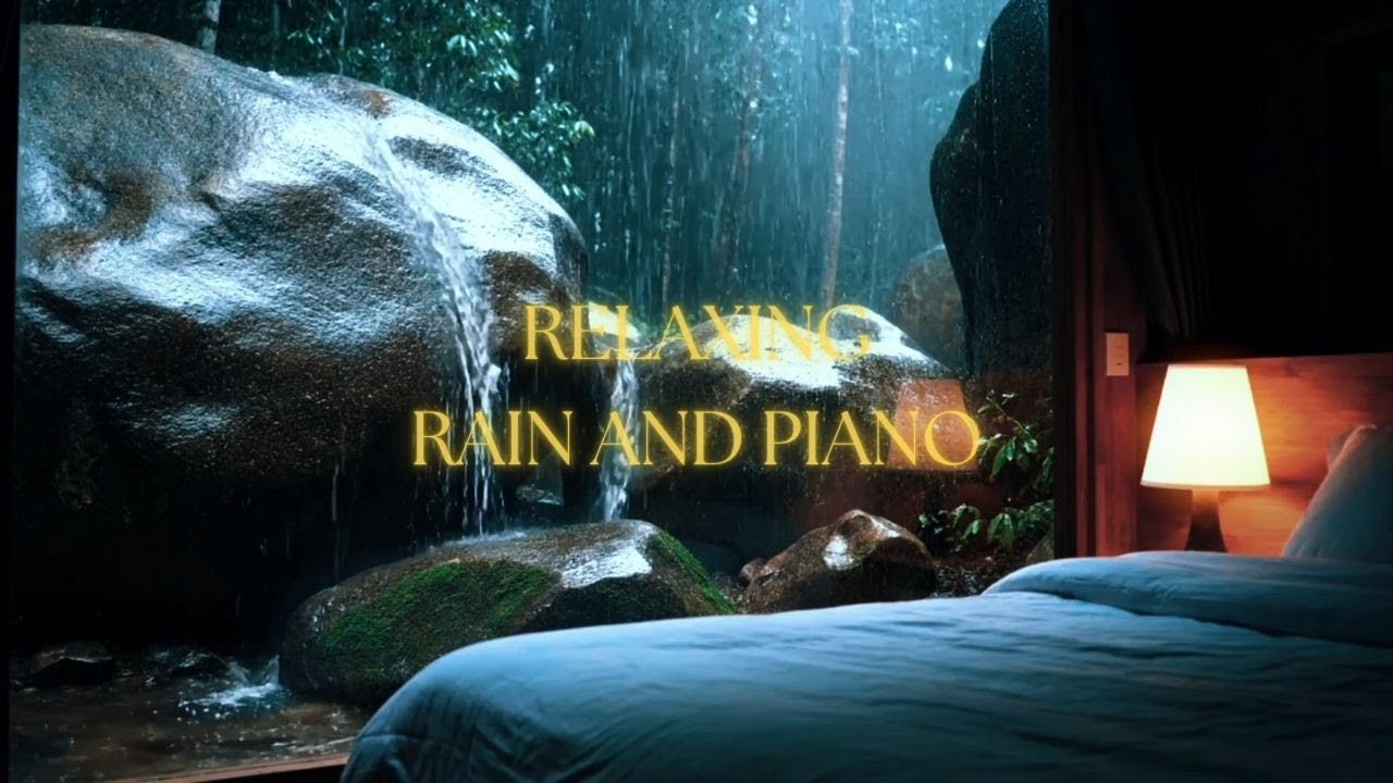Cozy Rainy Night 🌧️ | Night Rain Sounds and Piano for Deep Calm