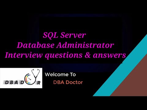 SQL SERVER DATABASE ADMINISTRATOR Interview Questions and Answer  #mssqlinterview #sqlinterview #sql