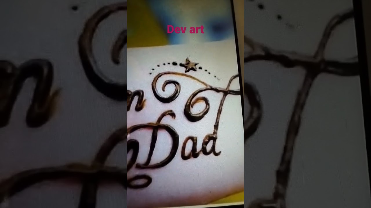 mom dad name for mehndi art - YouTube