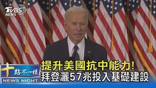 提升美國抗中能力! 拜登灑57兆投入基礎建設｜十點不一樣 20210401