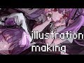 創作 イラスト メイキング🌹illustration making🌹