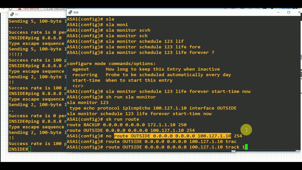 Cisco ASA Troubleshooting | IP SLA | DUAL ISP Failover implementation ...